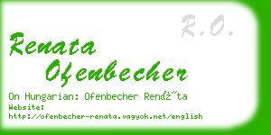 renata ofenbecher business card